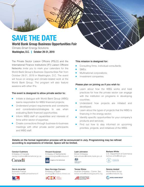 WBG Business Opportunities Fair 2019